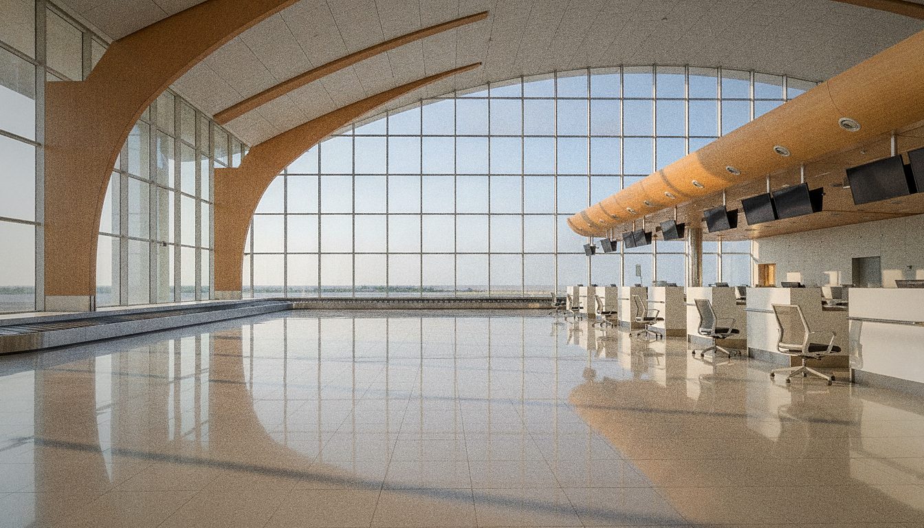 Check-in area inside U-Tapao Pattaya airport Terminal 2